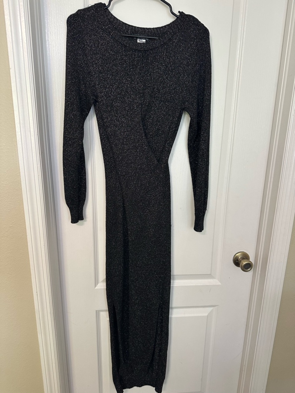 VENUS  Metallic Lurex Wrap Front Tunic Sweater